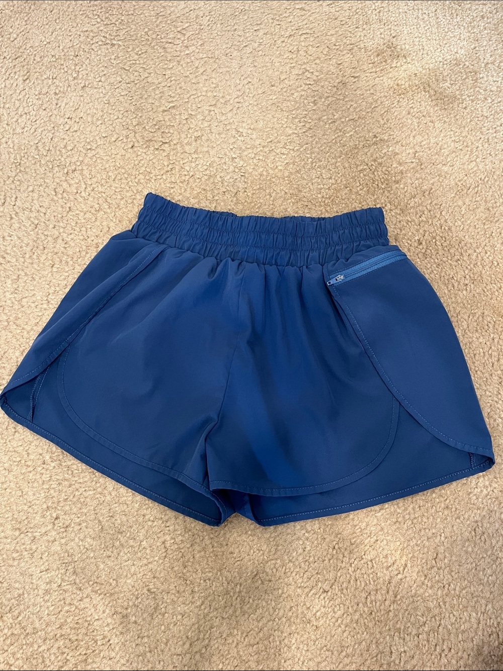 Michael‎ Brandon Deep Blue Athletic Shorts with Zip Pocket